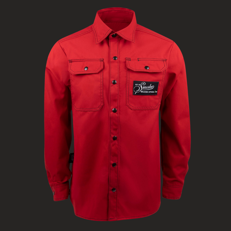 Load image into Gallery viewer, Up In Smoke Welding Apparel | FR Zestos Apex Line Protective Welding Shirt
